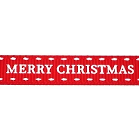 3/8" x 12ft. Red & White Merry Christmas Ribbon by Celebrate It® Christmas