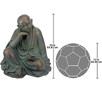 Design Toscano 22" Kaiyuan Temple Pondering Buddha Statue