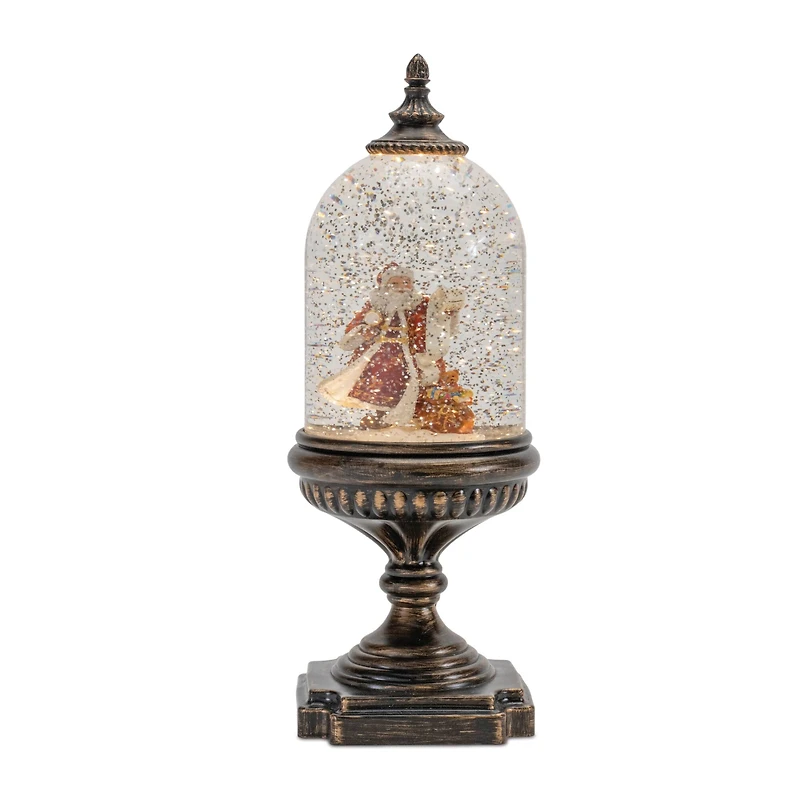 12.5" LED Snow Globe with Santa & Toy Bag