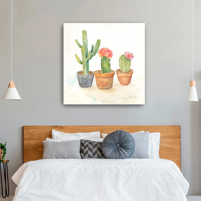Cactus Pots III Canvas Giclee