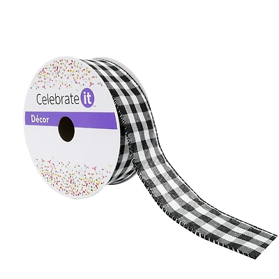 1.5" x 10yd. Wired Gingham Ribbon by Celebrate It