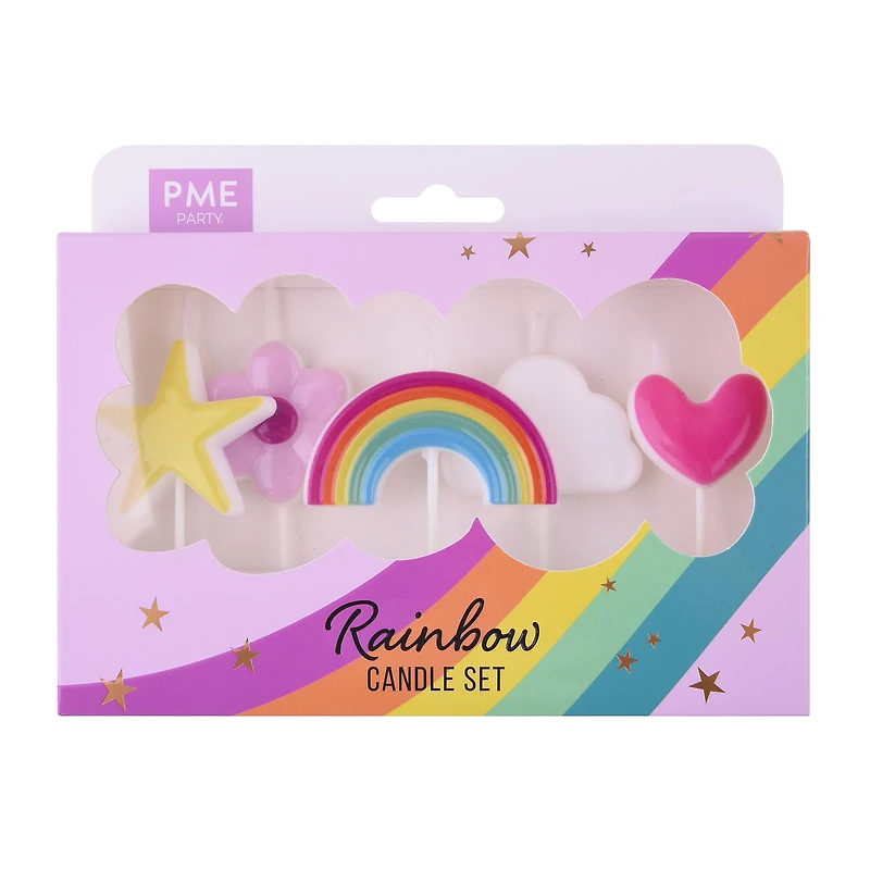 PME Party® Rainbow Birthday Candle Set