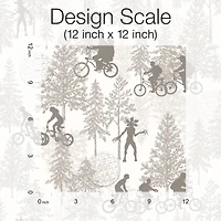 RoomMates Netflix Stranger Things Hawkins Woods Taupe Peel & Stick Wallpaper