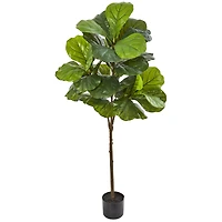 4.5ft. Fiddle Leaf Tree with White Planter