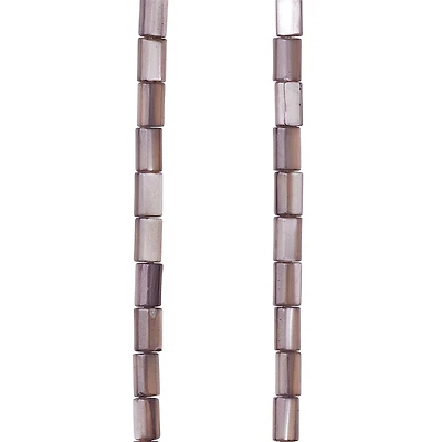 12 Pack: Black Mother of Pearl Tube Beads, 5mm by Bead Landing™