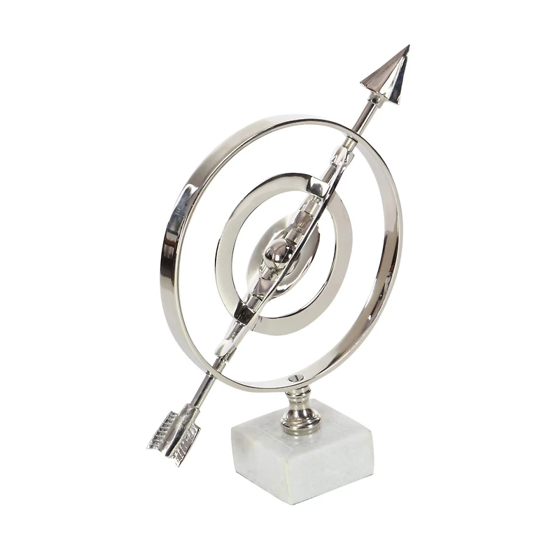 12" Silver Aluminum Glam Globe