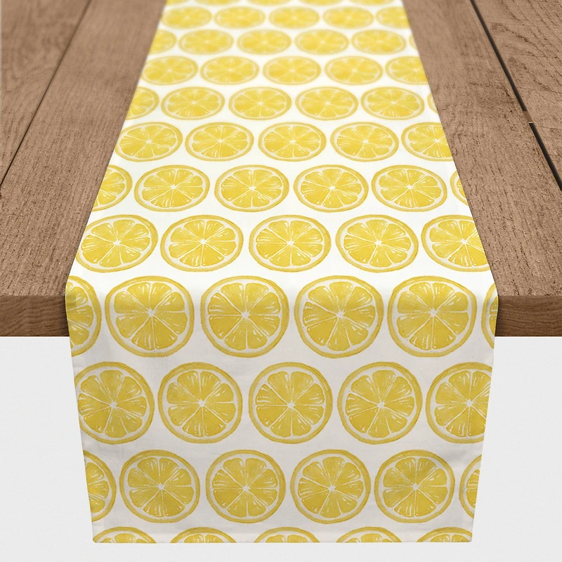 Lemon Slice Outdoor Table Runner