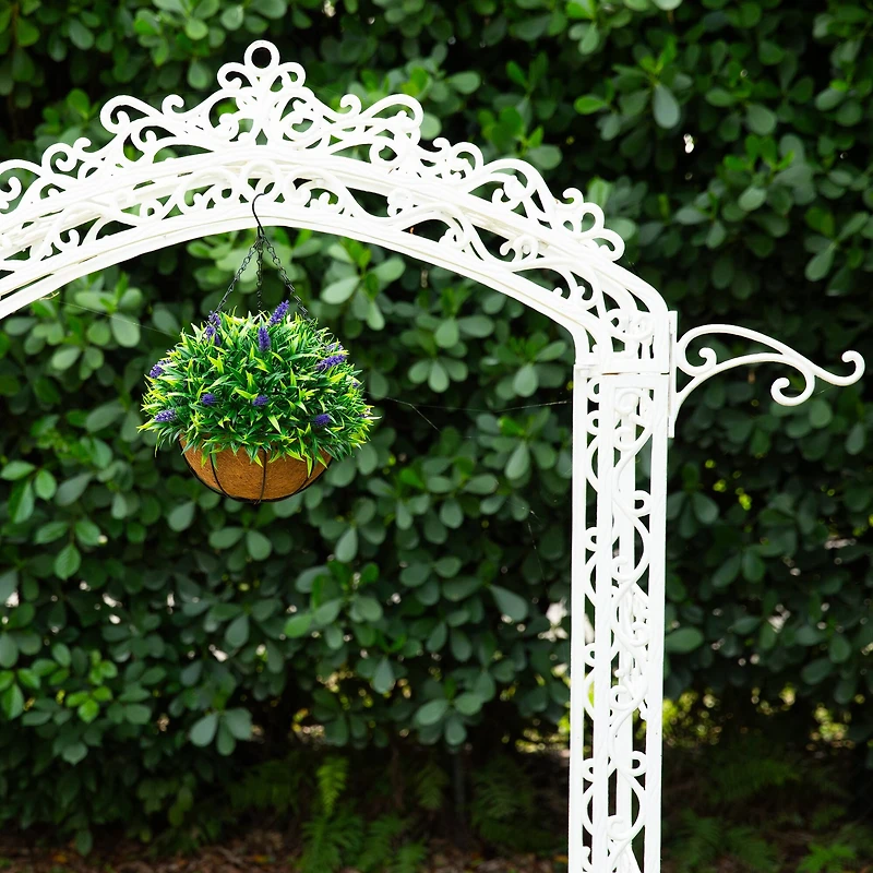 18in. UV Resistant Artificial Lavender Hanging Basket (Indoor/Outdoor)