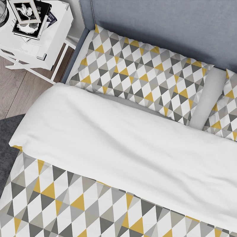 Designart 'Diamond Retro VIII' Mid-Century Duvet Cover Set
