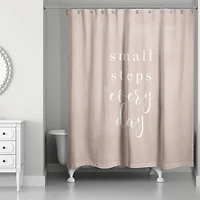 Small Beige Steps 71" x 74" Shower Curtain