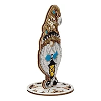 Wonderland Crafts Gnome with Snowflake Cap Bead Embroidery on Wood Kit