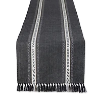 DII® 72" Dobby Striped Fringe Ribbed Table Runner