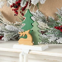 Glitzhome® 6.5" Christmas Reindeer & Bear Stocking Holder Set