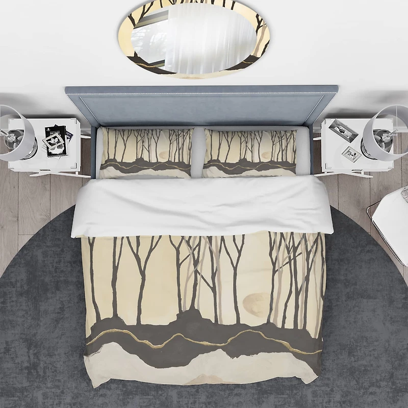 Designart 'Geometric Forest' Geometric Bedding Set