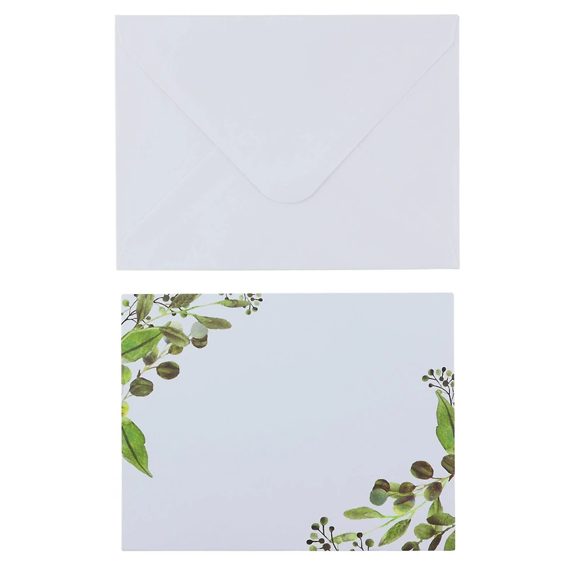 Greenery Flat Cards & Envelopes by Recollections™, 4.25" x 5.5"