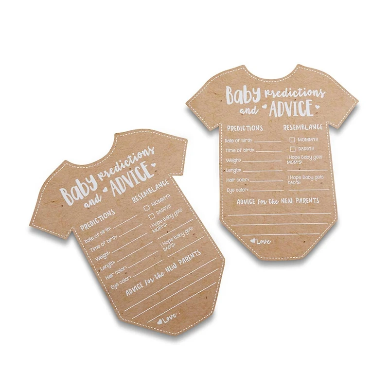 Kate Aspen® Baby Onesie Shape Prediction Advice Card, 50ct.