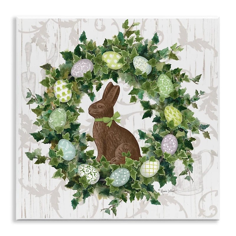 Stupell Industries Spring Easter Egg Wreath Wall Plaque Art