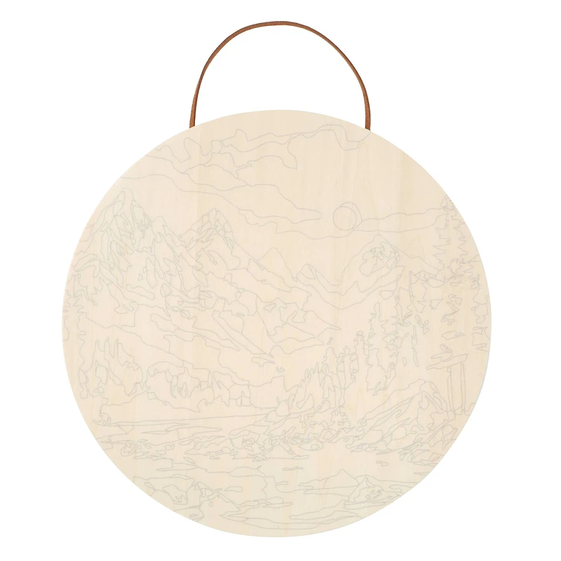 Mountain Scene Paint-by-Number Plywood Surface Kit by Artist's Loft®