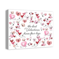 The Best Valentine's Have 4 Legs Canvas Wall Art