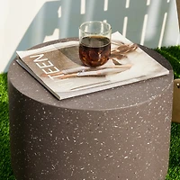 Glitzhome® 17" Multifunctional Faux Terrazzo Stool