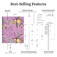 TF Publishing 2025 Lemon & Lavender Monthly Planner
