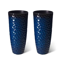Glitzhome® 31" Eco-Friendly Honeycomb Textured Tall Plastic Planters