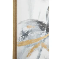 CosmoLiving by Cosmopolitan Gold Contemporary Abstract Canvas Wall Art