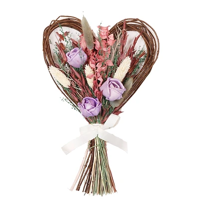 12" x 8" Dried Botanical Mix Heart Bundle by Ashland