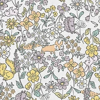 Fabric Editions White Peekaboo Cuties Cotton Fabric