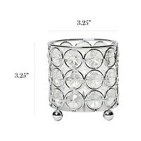 Elegant Designs™ Chrome Crystal Decorative Candle Holder