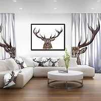 Designart - Deer Head in Front Illustration