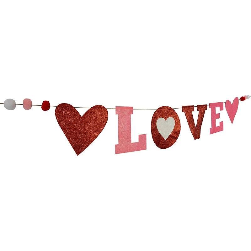 5ft. Valentine's Day Glitter "Love" Wall Banner