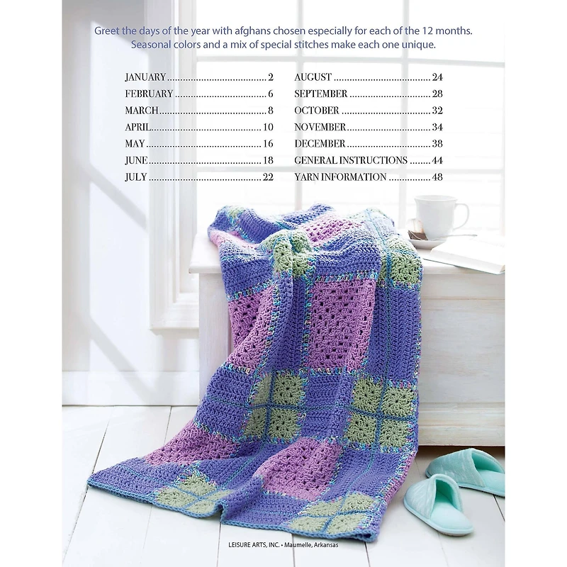 Leisure Arts® A Year Of Afghans No.17 Crochet Book