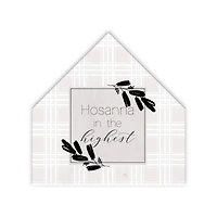 Hosanna Highest Gingham 12" x 12" House Shaped Canvas