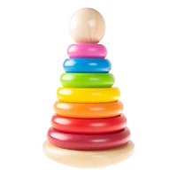 Toy Time Wooden Rainbow Stacking Rings