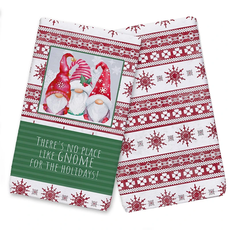 No Place Like Gnome Tea Towels - Set of 2
