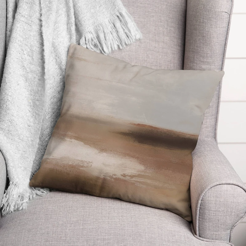 Soft Warm Abstract 18" x 18" Indoor/Outdoor Pillow