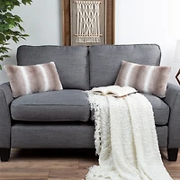 Hastings Home Gray & White Faux Fur Lumbar Pillows, 2ct.