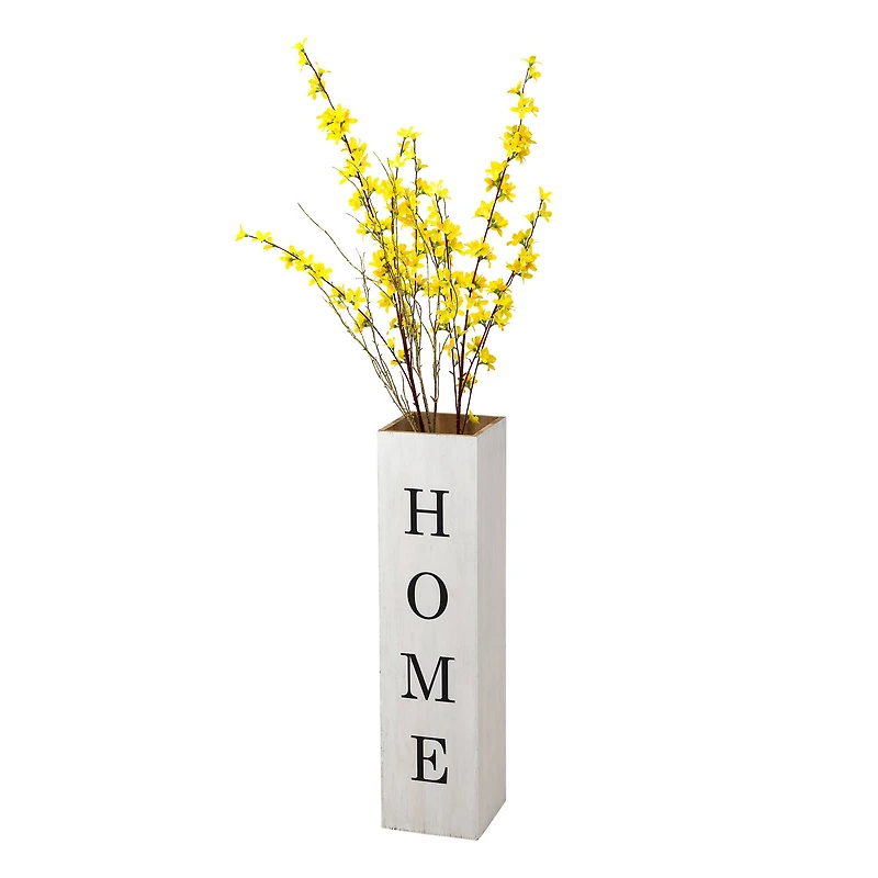 Glitzhome® 30" Double Sided Whitewashed Wooden Porch Vase