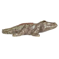 Hello Honey® 6.5" Green Stoneware Alligator Match Holder