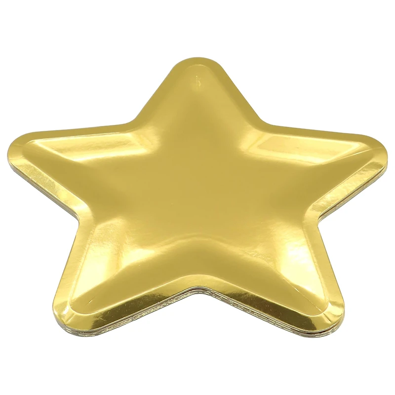 7" Gold Star Snack Plates, 8ct. by Celebrate It™
