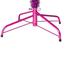9ft. Pre-Lit Purple Artificial Tinsel Christmas Tree, Clear Lights