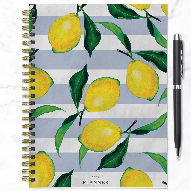 TF Publishing 2025 Medium Lemons of Capri Weekly Monthly Spiral Planner