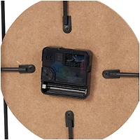 10" Black Metal Geometric Open Frame Clock with Grid Patterned Clockface