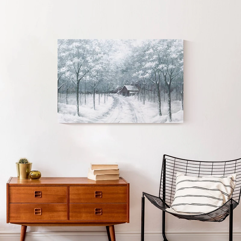 Winter Forest Path II Canvas Wall Art