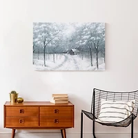 Winter Forest Path II Canvas Wall Art