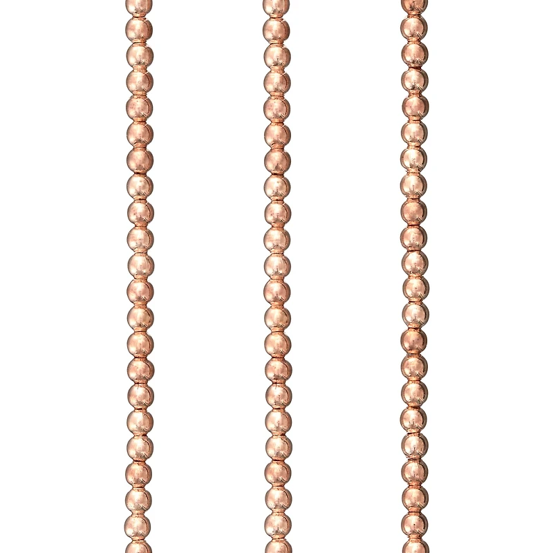 12 Pack: Rose Gold Copper Small Round Beads, 3mm by Bead Landing™