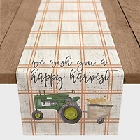 90" Green Tractor Harvest Table Runner 