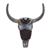 Grey Resin Bohemian Skull Wall Decor 5" x 20" x 23"