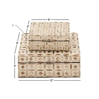 Beige Mother of Pearl Coastal Box Set
